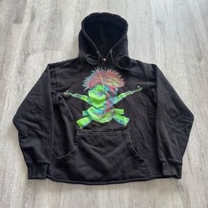 Vlone NBA Youngboy Top Off Hoodie Black Green V Logo Graphic Mens Small S